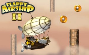 Flappy Airship 2: Power Up Arcade Game Online