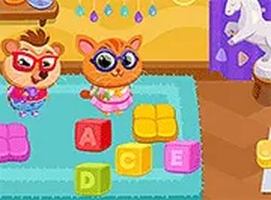 Lovely Virtual Cat at School Online Dress Up Game