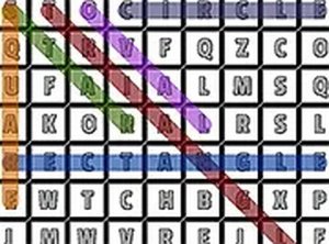 Word Search Shapes Puzzle Game