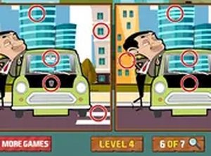 Mr. Bean's Car Differences Puzzle Game