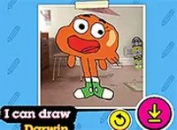 Gumball: How to Draw Darwin - Free Online Drawing Game